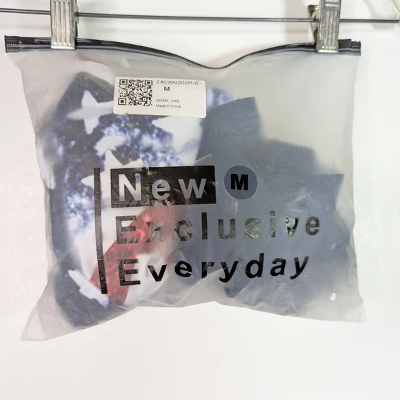 ROTITA Surplice Navy American Flag Print Tankini Set M 4th of July Patriotic - Picture 3 of 15